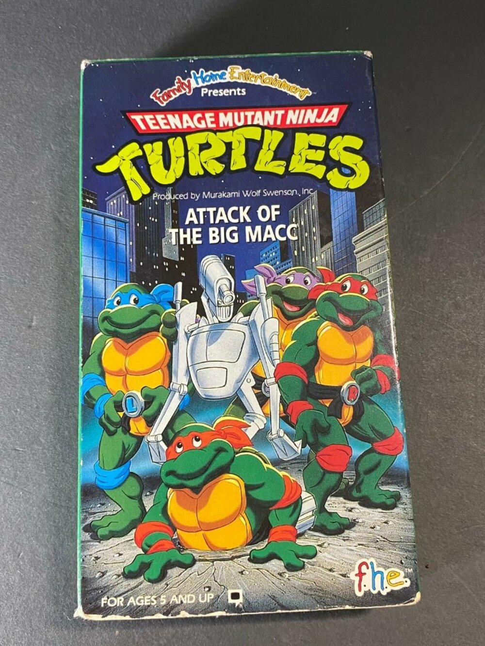 TEENAGE MUTANT NINJA TURTLES Attack of the Big Macc VHS VIDEO 1991 TESTED